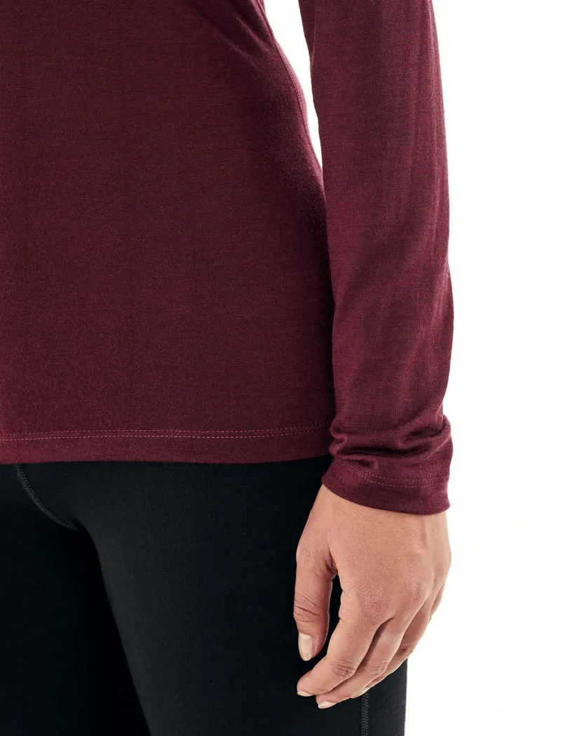 Icebreaker Womens 200 Oasis LS Half Zip Top - Redwood